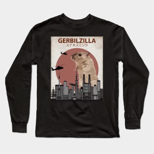 Gerbilzilla - Giant Gerbil Monster Long Sleeve T-Shirt